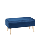 relaxdays Sitzbank in Dunkelblau - (B)80 x (H)41 x (T)40 cm