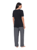 Ulla Popken Pyjama in schwarz
