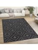 KADIMA DESIGN Teppich Kurzflor Struktur Rauten Wohnzimmer in Anthrazit