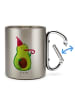 Mr. & Mrs. Panda Tasse Avocado Feier ohne Spruch in Silber