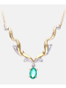 Diamant L'éternel Halskette aus 375 Gelbgold mit Diamant mit Smaragd