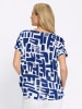 Heine Bluse in royalblau-ecru-bedruckt