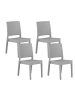 Beliani 4er-Set Esszimmerstuhl FOSSANO in Grau