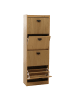 MCW Schuhschrank O39 4 Klappen, Natur