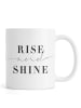 Juniqe Tasse "Rise and Shine" in Bunt