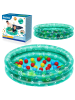 Bestway Aufblasbarer Gartenpool mit Bällen Bestway 51141 Transparent mit Punkten