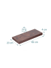 relaxdays 3 x Wandregal in Braun/ Schwarz - (B)60 x (H)4 x (T)23 cm