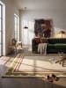 Teppich Wolle für Fußbodenheizung WENSUM modern Wohnzimmer in Beige-Multicolor