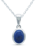 mantraroma 925er Silber - Ketten (L) 10 x (B) 23 mm mit Lapis Lazuli