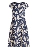 BETTY & CO Cocktailkleid mit Aufdruck in Dark Blue/Nature