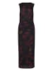 Zero  Mesh-Kleid mit Print in Black/Dark Red