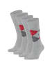 Burlington Socken 4er Pack in Hellgrau