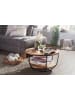 KADIMA DESIGN Couchtisch 60x34,5x60 cm Massivholz / Metall Sofatisch, Design