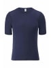 Hessnatur Hessnatur T-Shirt PURE FUNCTION aus Bio-Merinowolle und Seide in graphitblau