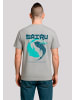 F4NT4STIC T-Shirt Koi Fish Japan Streetstyle in grau meliert