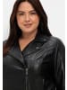 sheego Leder-Jacke in schwarz