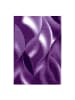 KADIMA DESIGN Teppich Kurzflor Waschbar Wellen INN Strapazierfähig OEKO-TEX in Violett