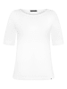 Zero  Basic Shirt mit U-Boot-Ausschnitt in Offwhite