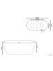 Beliani Whirlpool Badewannen HAVANA in Weiß/Silber - (W) 80 x (H) 59 x (L) 170 cm