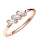 Glanzstücke München Ring aus Sterling Silber mit Bergkristall in roségold
