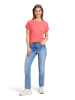 Betty Barclay Strukturshirt mit U-Boot-Ausschnitt in Hot Coral