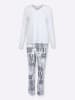 WITT WEIDEN Schlafanzug in weiß-schwarz