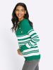 Sieh an! Ringel-Pullover in grün-weiß-geringelt