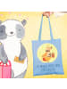 Mr. & Mrs. Panda tote bag Glühwürmchen mit Spruch in Sky Blue