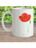 Mr. & Mrs. Panda Kaffeetasse Blume Mohnblume ohne Spruch in Weiß