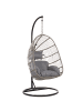 Beliani Hängesessel CASOLI in Grau/Schwarz - (W) 97 x (H) 199 x (L) 97 cm