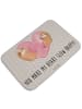 Mr. & Mrs. Panda Badteppich Faultiere Herz mit Spruch in Grau Pastell