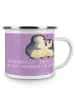 Mr. & Mrs. Panda Camping Emaille Tasse 12. Hochzeitstag Nickelho... in Lavendeltraum