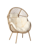 Beliani 5-tlg Sessel MURANO in Beige/Weiß