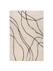 KADIMA DESIGN Langflor-Teppich Flauschig COLN Abstrakt Wohnzimmer Modern in Creme-Schwarz