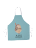 Mr. & Mrs. Panda Schürze Eule Federschmuck mit Spruch in Türkis Pastell
