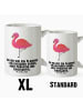 Mr. & Mrs. Panda Weiße Tasse Flamingo Classic mit Spruch in Weiß