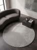 KADIMA DESIGN BORMIDA Rundteppich Silber 160x160 Uni Polypropylen Wohnraum in Silber