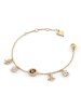 Guess Damen-Armband Blüten Charms Weiß/Goldfarben