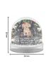 Mr. & Mrs. Panda Weihnachts Schneekugel Hund Dame mit Spruch in Kreidetafel