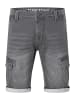 Timezone Cargo Jeans Shorts Kurze Bermuda Hose in Grau