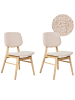 Beliani 2er-Set Esszimmerstuhl ELAINE in Braun/Beige