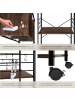 tectake Servierwagen Rugby inklusive 6 Haken, 65,5 x 45,5 x 88,5 cm, Industrial Holz dun