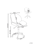 Beliani Bürostuhl MENESHA in Braun/Weiß - (W) 52 x (H) 81 x (L) 41 cm