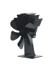 relaxdays Kaminventilator in Schwarz - (B)17 x (H)21,5 x (T)11 cm
