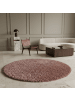 KADIMA DESIGN Teppich Hochflor Shaggy Waschbar Einfarbig SPREE Strapazierfähig in Rosa