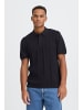 BLEND Kurzarm Strickpoloshirt Polokragen Modisch in Schwarz