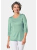 GOLDNER Kurzgröße:  Gepflegter Ajour-Pullover mit femininen Durchbrüchen in mintgrün