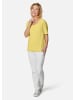 GOLDNER T-Shirt Halbarm Basic-Shirt aus Baumwolle in margerite