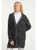 myMo Damen Cardigan in Schwarz Wollweiss