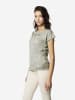 KOROSHI Damen-T-Shirt mit bedruckten kurzen Ärmeln in khaki